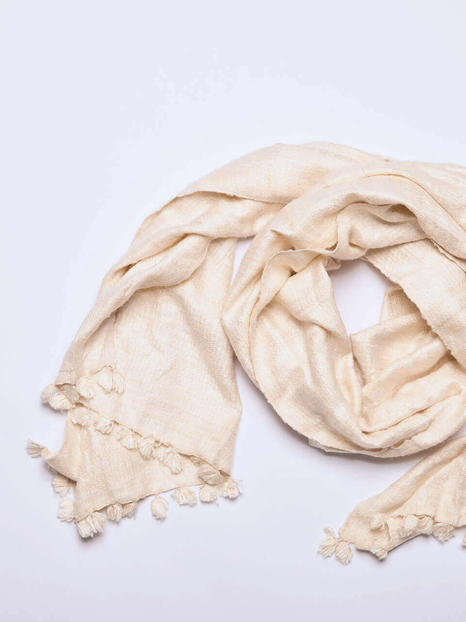 Silk Uncut - White Eri Silk Stole