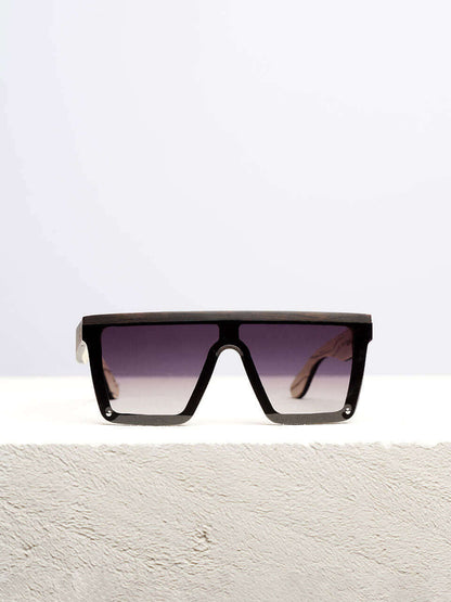 a pair of wooden sunglasses