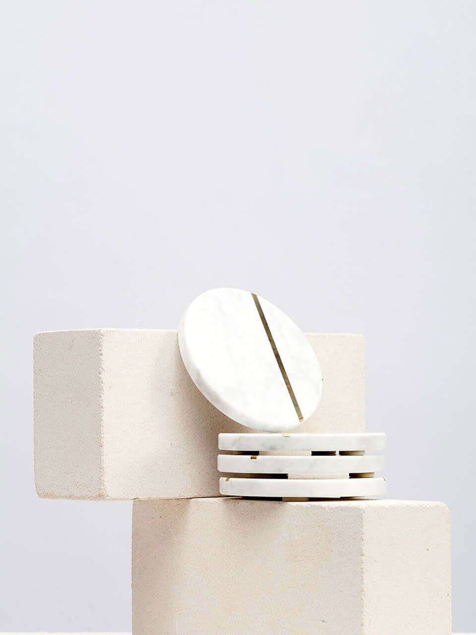 Stonehenge - White Marble Coasters (Set of 6)