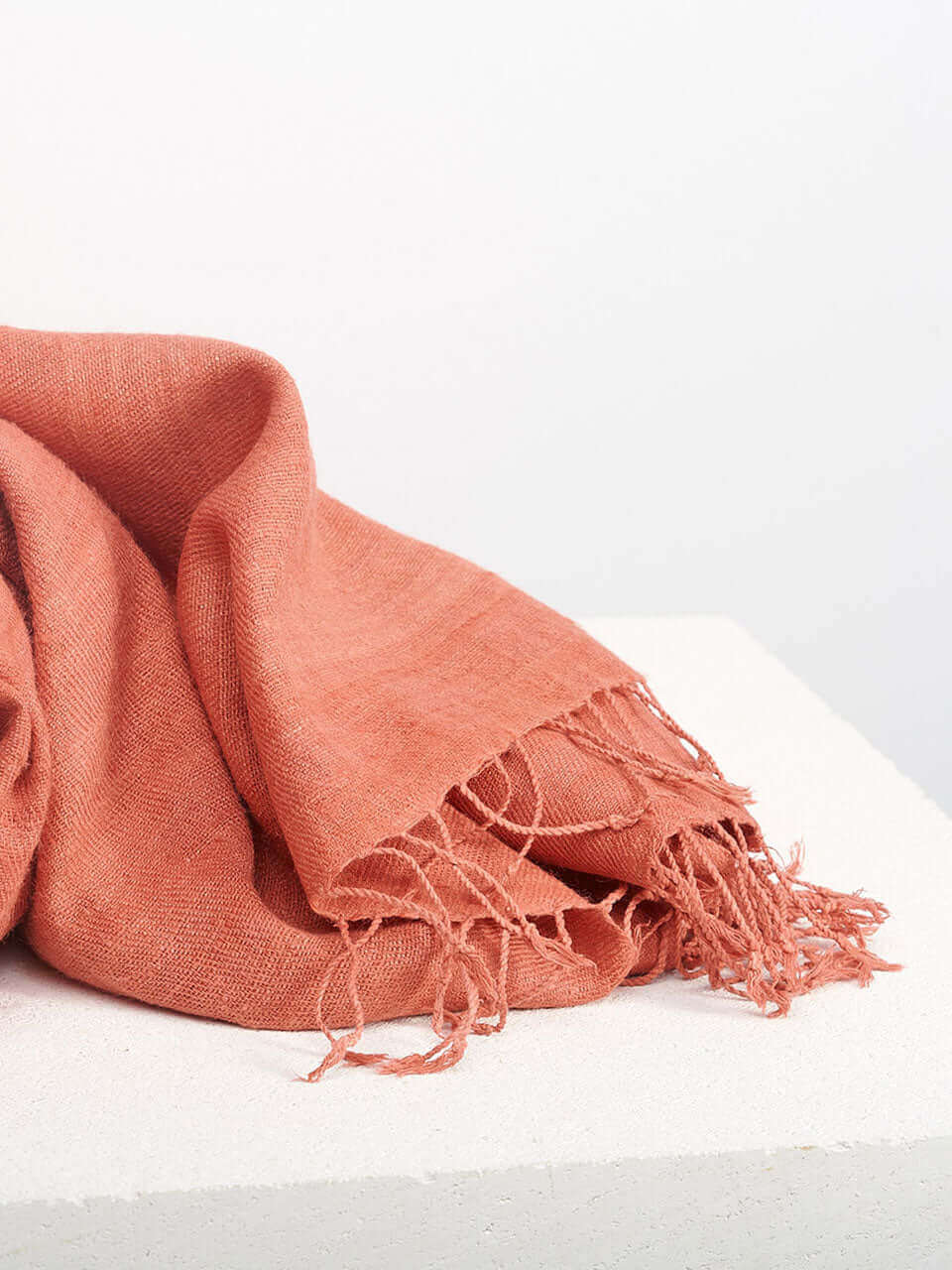 Timeless Silk - Peach Eri Silk Stole