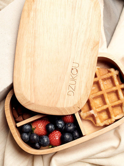 Wooden Lunch Box filled with veggies