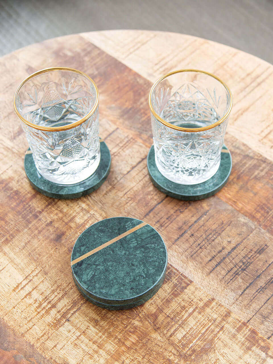 Stonehenge - Green Marble Coasters (Set of 6)