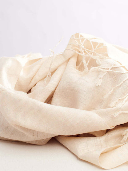 Timeless Silk - White Eri Silk Stole