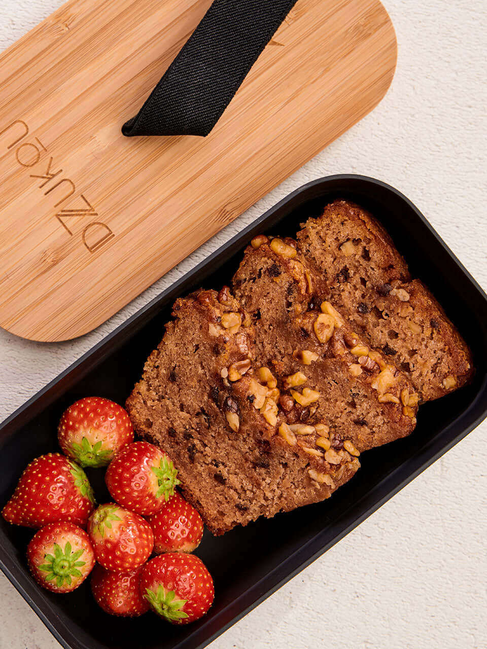 Bamboo Lunch Box filled food