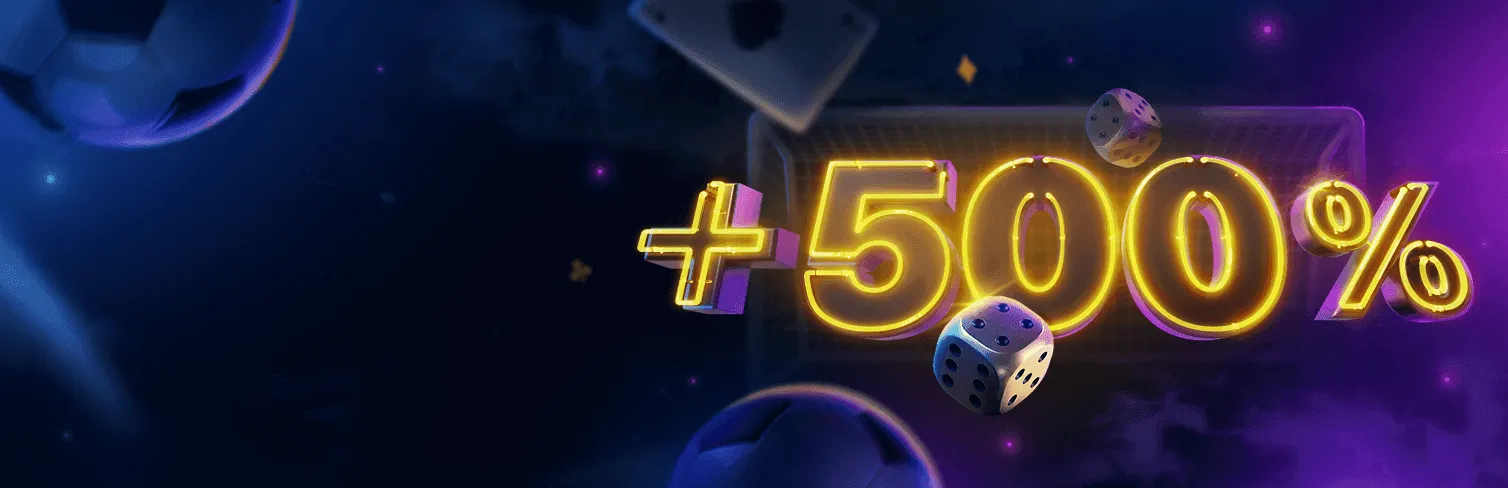 Hurry up to get your first bonus +500% on your deposit