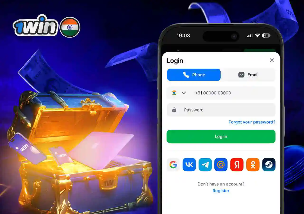 1win registration and login page